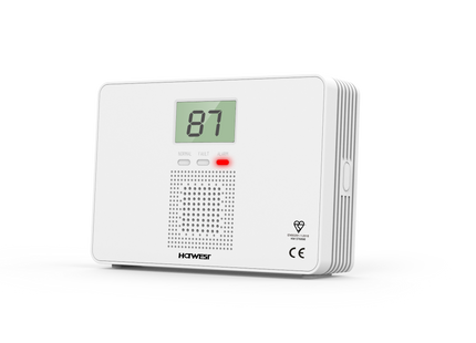 Carbon Monoxide Detector with Sensitive CO Sensor, Battery Powered CO Alarm with Digital Display Sound & Light Warning, Low Battery Indicator, Portable, CM100, CE, RoHS, BSI Listed