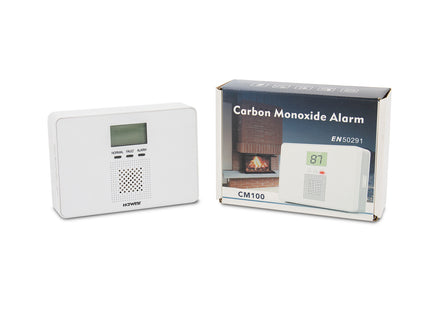 Carbon Monoxide Detector with Sensitive CO Sensor, Battery Powered CO Alarm with Digital Display Sound & Light Warning, Low Battery Indicator, Portable, CM100, CE, RoHS, BSI Listed