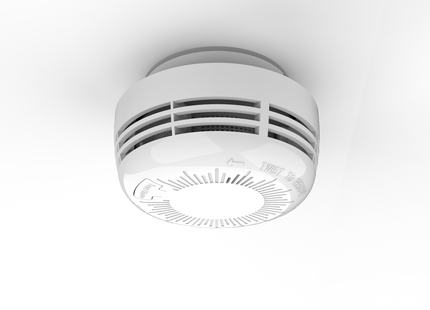 Smoke Detector Fire Alarms, 9V Battery Operated, Photoelectric Sensor, Easy to Install with  Sound Warning, Test Button, New Design YB030,CE, RoHS, EN14604 Listed