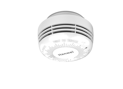 Smoke Detector Fire Alarms, 9V Battery Operated, Photoelectric Sensor, Easy to Install with  Sound Warning, Test Button, New Design YB030,CE, RoHS, EN14604 Listed